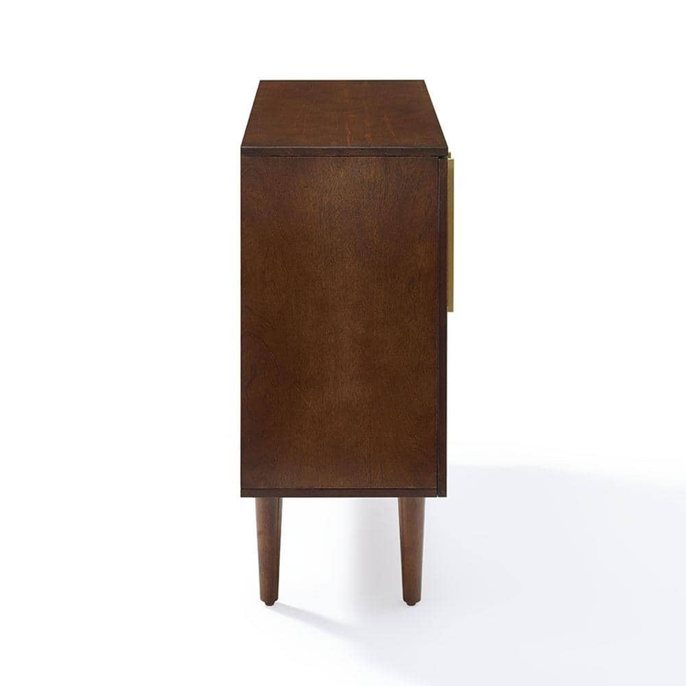 Mid-Century Modern Everett Mahogany Console Cabinet with Storage