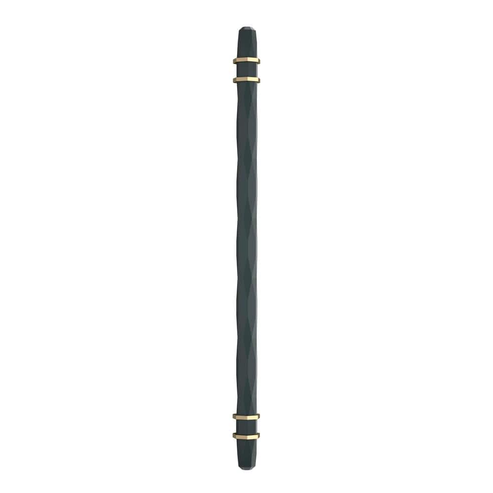 Amerock London 10-1/16 inch (256mm) Center-to-Center Black Bronze/Golden Champagne Cabinet Pull