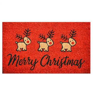 Merry Christmas Deer  Doormat 24" x 36"
