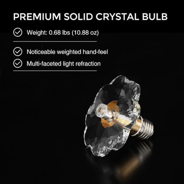 5-Watt Equivalent Flower Diamond Shaped E26/27 Crystal LED Light Bulb in Warm White (1-Pack)