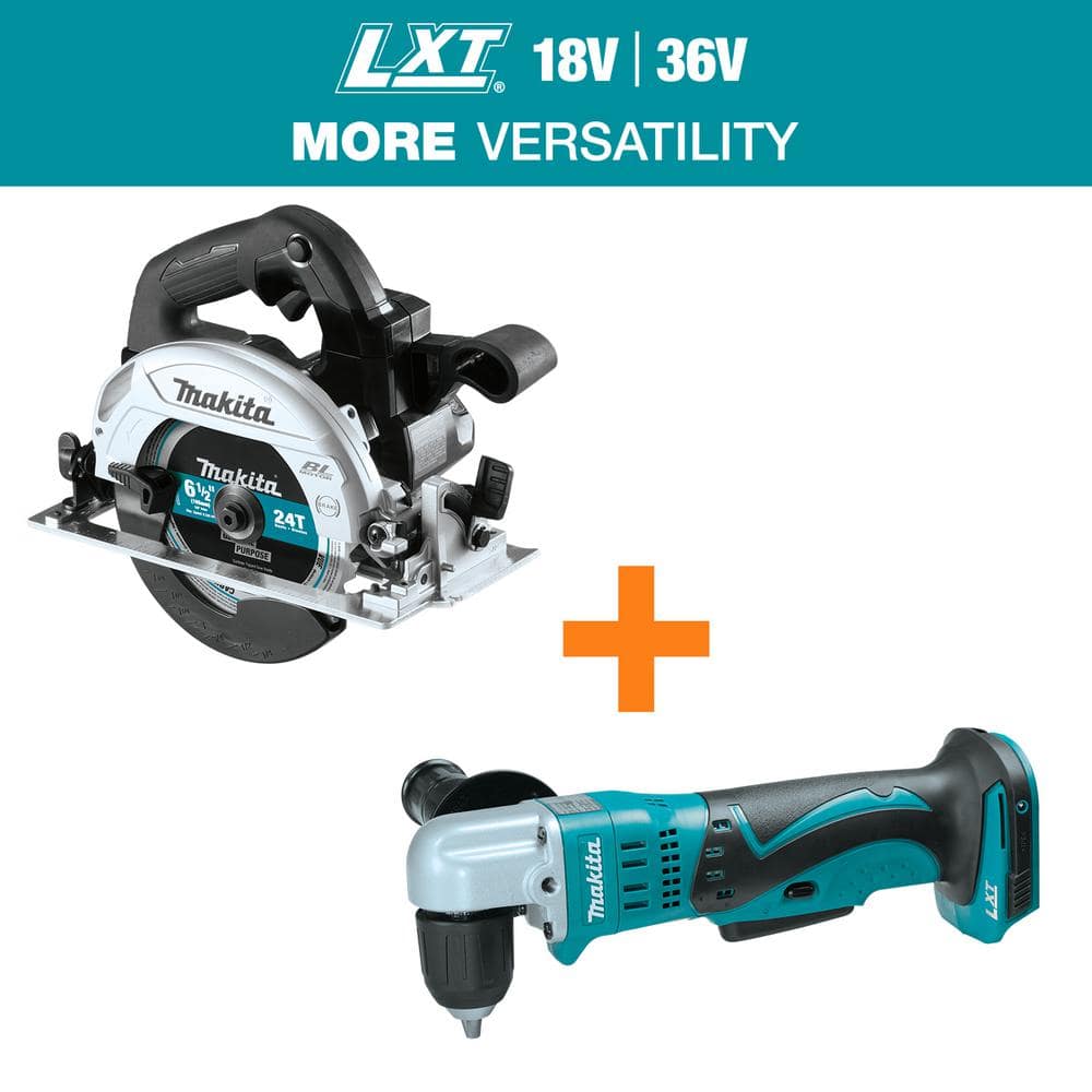 18V 6-1/2 in. LXT Sub-Compact Lithium-Ion Brushless Cordless Circular Saw with 18V LXT Lithium-Ion 3/8 in. Angle Drill price history on PriceWatchPro