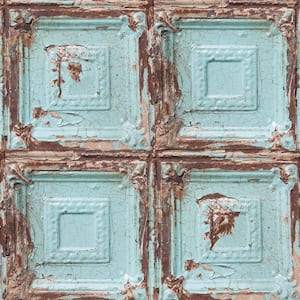 Mykonos Panel Blue Wallpaper Sample