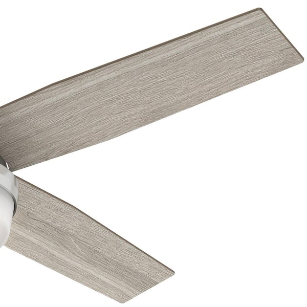 Hunter - Dempsey 52 in. LED Indoor Brushed Nickel Ceiling Fan with Light and Remote