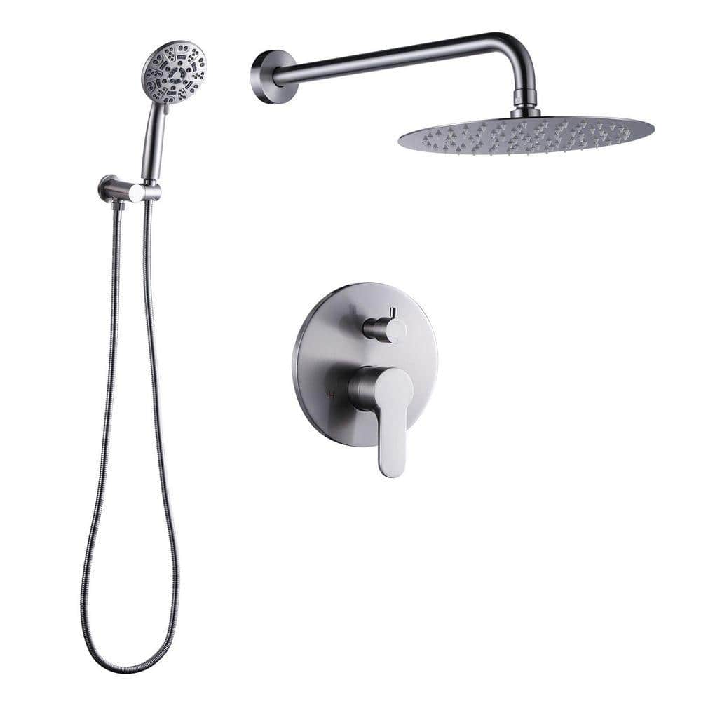 VEVETTA Wall Mount Dual Single Handle 2-Spray Shower Faucet 1.8