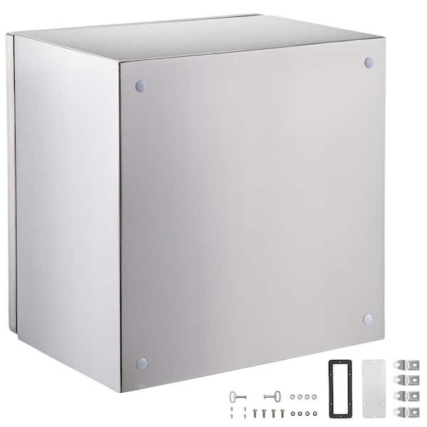 NEMA Stainless Steel Enclosure, 12 x 12 x 8in. NEMA 4X Steel Electrical Box, IP66 Waterproof & Dustproof, Outdoor/Indoor