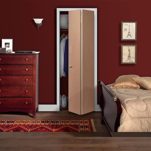 JELD-WEN 30 in. x 78 in. Unfinished Flush Hardwood Closet Bi-fold