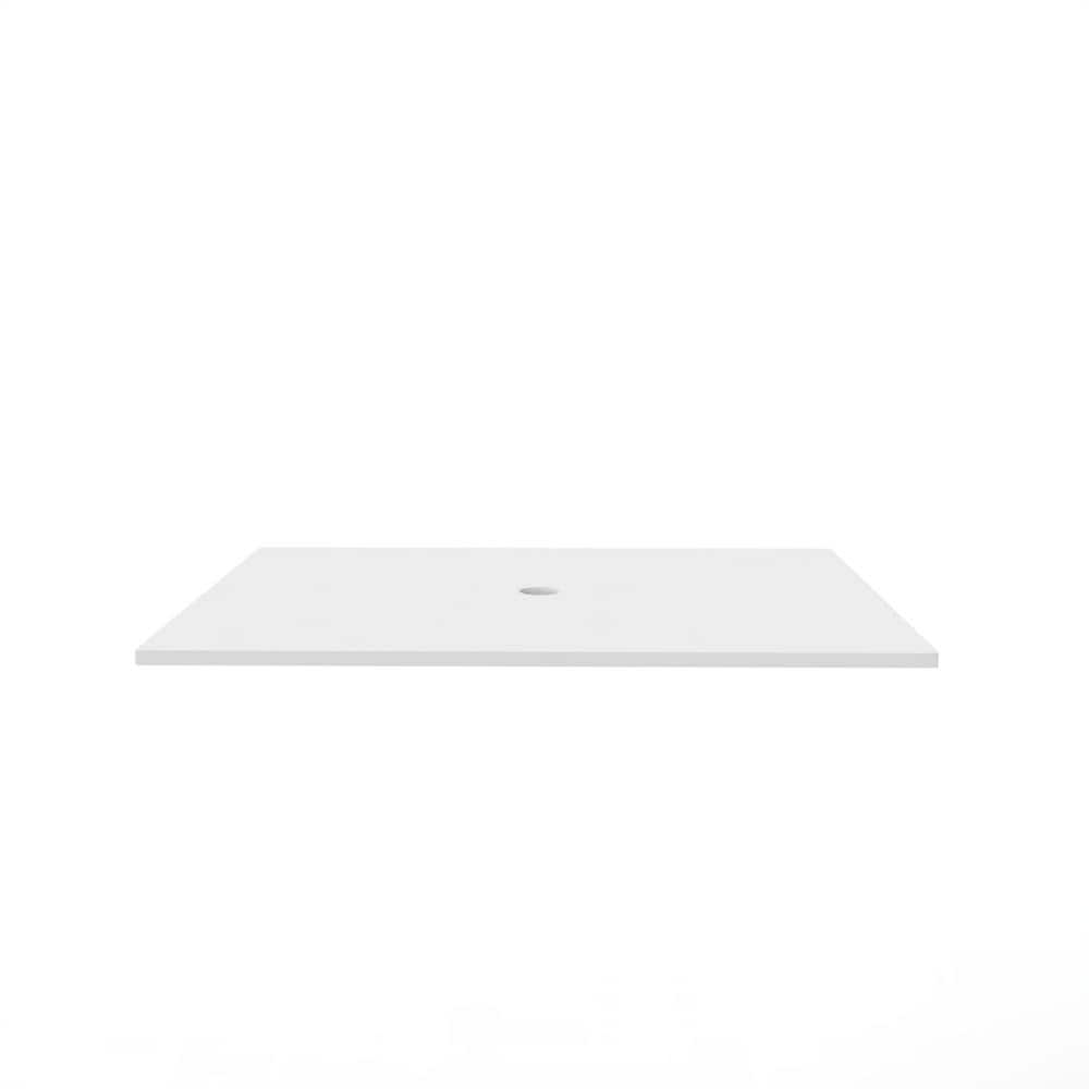 24 Inch White Solid Surface Minimalist Vanity Countertop