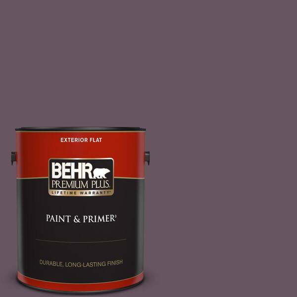 BEHR PREMIUM PLUS 1 gal. #690F-7 Indulgent Flat Exterior Paint & Primer