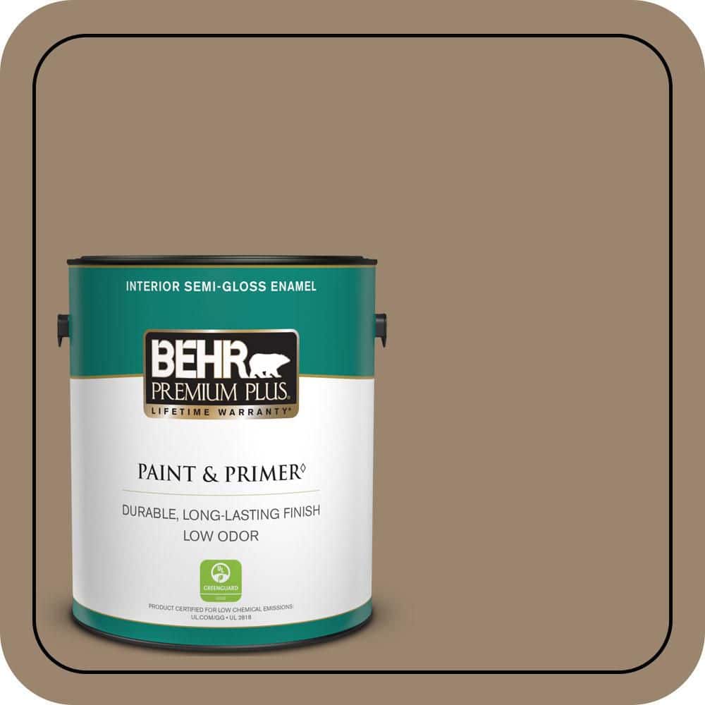 1 gal. #MQ2-48 Sturdy Brown Semi-Gloss Enamel Low Odor Interior Paint & Primer price history on PriceWatchPro