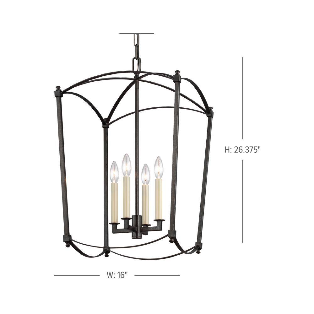 Thayer Smith Steel 4-Light Mini Candle Chandelier