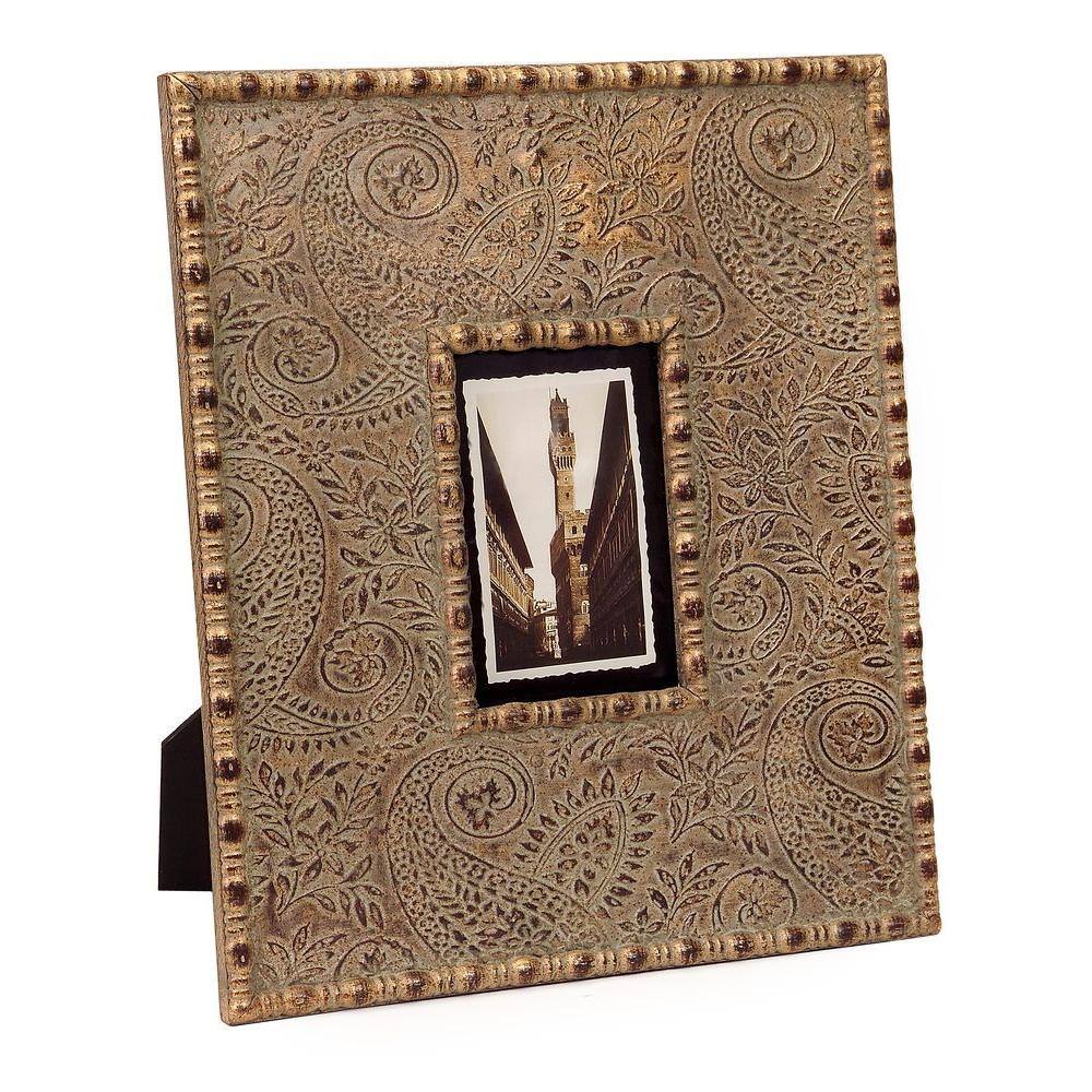 Lenor 1-Opening 4 in. x 6 in. Metallic Picture Frame