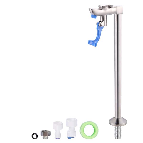 Brass 14 in. Commercial Deck Mounted Glass Filler Faucet, High Arc Glass Filling Faucet in Brushed Nickel