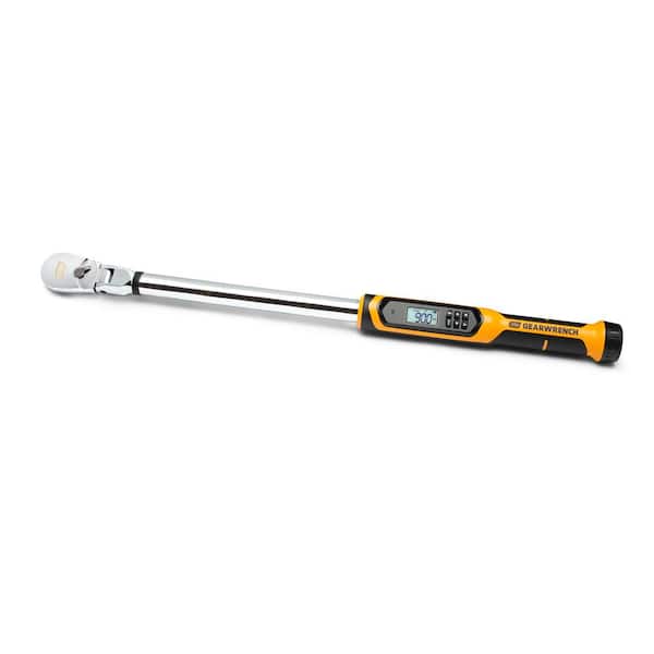 GEARWRENCH 1/2 in. Drive 25-250 ft./lbs. Flex-Head Electronic Torque Wrench with Angle