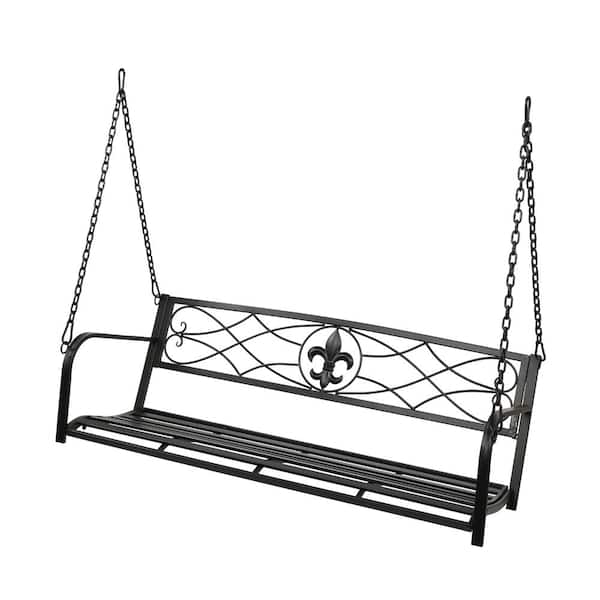 Karl home 51.97 in. Width 2-Person Metal Porch Swing