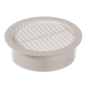 2 in. Resin Circular Mini Wall Louver Soffit Vent in White (6-Pack)