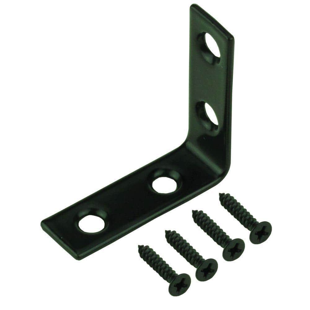 (12-Pack) 3 in. Black Corner Brace