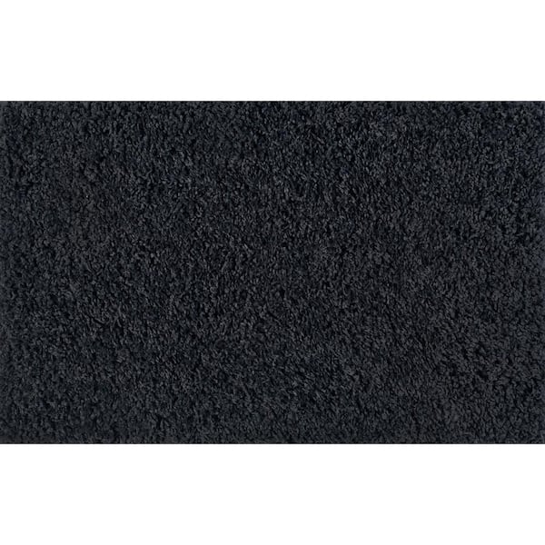 Tayse Rugs Jersey Shag Solid Dark Gray 2 ft. x 3 ft. Indoor Area Rug