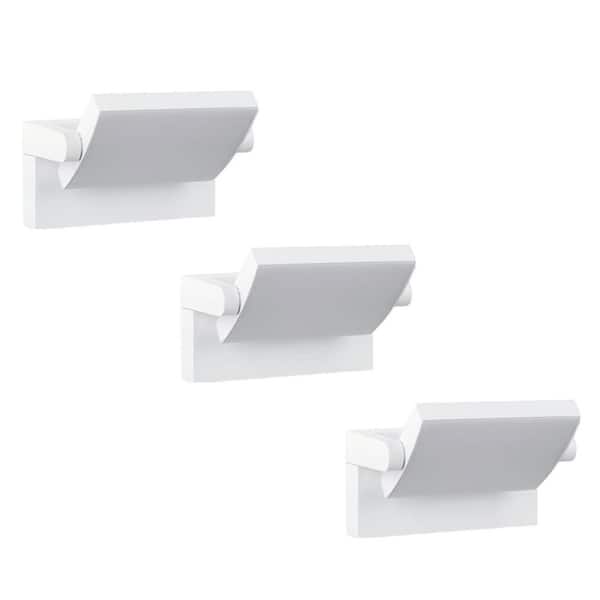 3 Pack White Outdoor LED Wall Lights, 350° Rotation Exterior Lighting Fixture, Garden Torches for Yard Garage Backyard