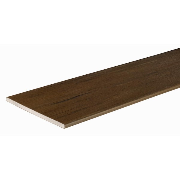 Composite Legacy 1/2 in. x 12 in. x 12 ft. Square Mocha Composite Fascia (Actual: 0.58 in. x 11.95 in. x 12 ft.)