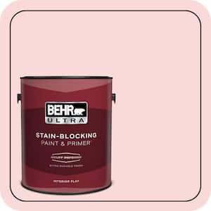 1 gal. #140A-2 Coy Pink Extra Durable Flat Interior Paint & Primer