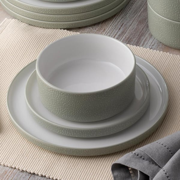 Noritake Colortex Stone Sage Green Porcelain 4-Piece Place Setting