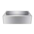 Adelphia Farmhouse Apron Front Stainless Steel 27 in. Single Bowl Kitchen Sink