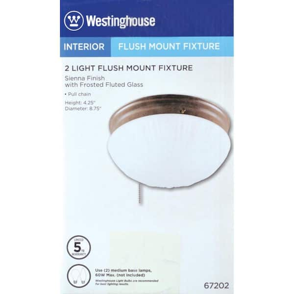 Westinghouse 2-Light Sienna Flush Mount 6720200 - The Home Depot