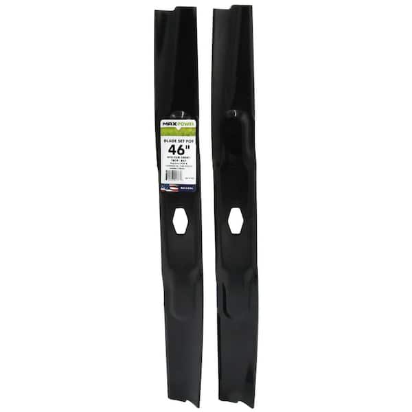 MaxPower's 561418B 2 Blade Set for 46" MTD, Cub Cadet, Troy-Bilt Mowers, Replaces OEM numbers 742-05510, 742P05510
