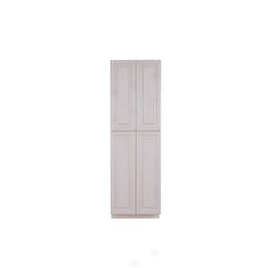 Princeton Assembled 24 in. x 90 in. x 27 in. Tall Pantry with 4-Doors in Creamy White