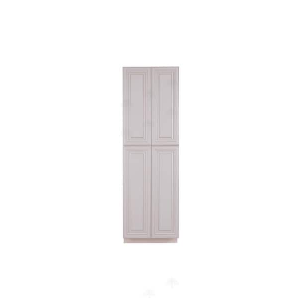 LIFEART CABINETRY Princeton Assembled 30 in. x 84 in. x 27 in. Tall Pantry with 4-Doors in Creamy White