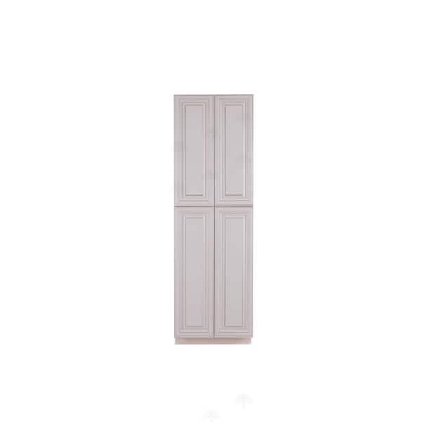 LIFEART CABINETRY Princeton Assembled 30 in. x 90 in. x 27 in. Tall Pantry with 4-Doors in Creamy White
