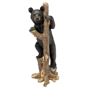 34 in. H Samuel Lightfoot Bashful Bear Cub Garden Statue