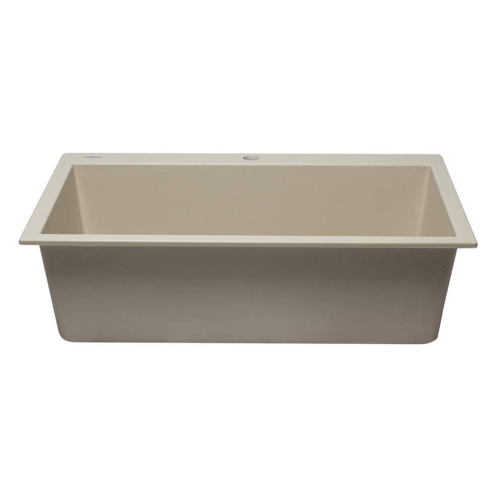 Biscuit 33'' Single Bowl Drop-In Granite Kitchen Sink