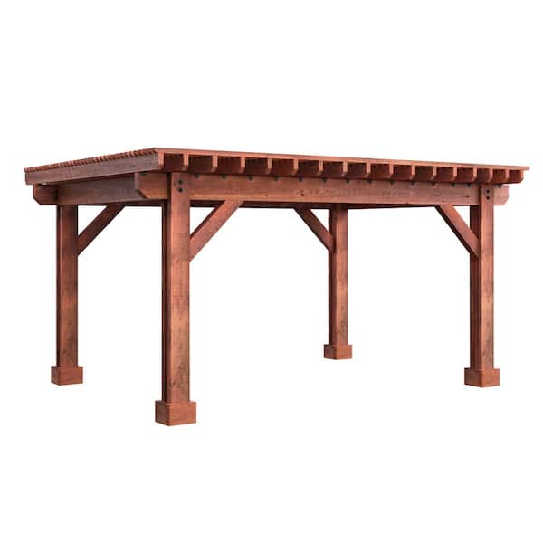 Installed Ventura 10 ft. x 12 ft. Premium North American Timber Outdoor Patio Pergola with Solid Posts