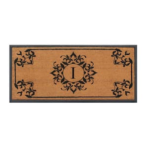 A1 Home Collections A1HC Flock Beige 24 in. x 39 in. Natural Coir  Thin-Profile Non-Slip Durable Large Outdoor Monogrammed D Door Mat  200021-BR-FL-D - The Home Depot