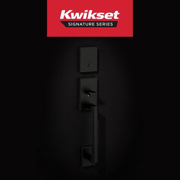 Kwikset San Clemente Matte Black Single Cylinder Low Profile Door