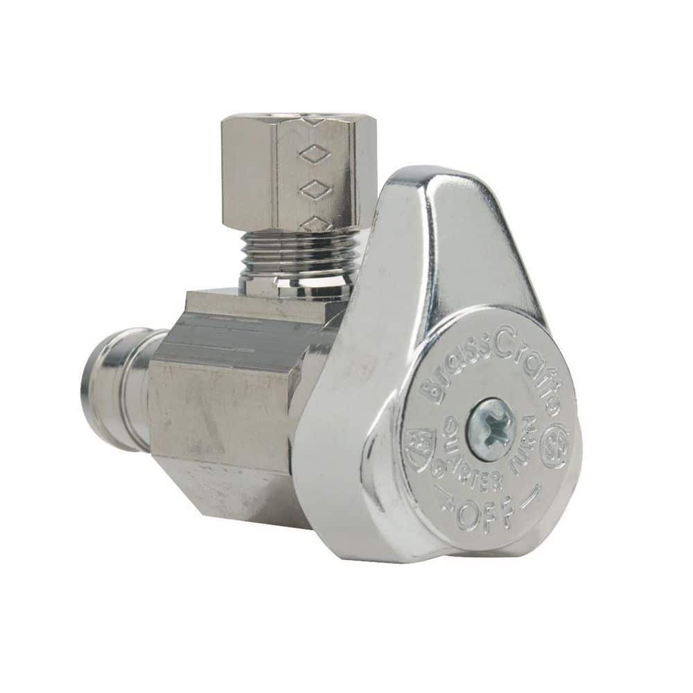 1/2 in. Nominal Cold Expansion PEX Barb Inlet x 1/4 in. Brass Compression Outlet 1/4-Turn Angle Valve price history on PriceWatchPro