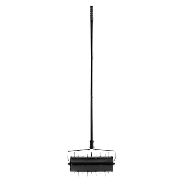 18 in. Heavy-Duty Manual Lawn Aerator with Detachable Handle and