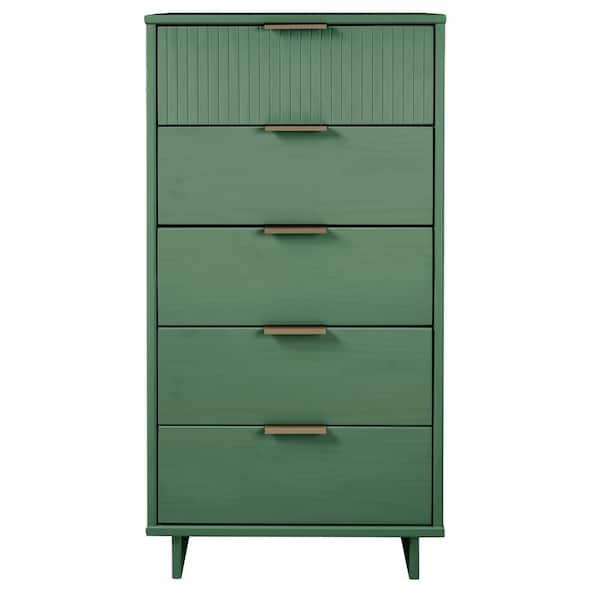 Manhattan Comfort Granville Sage Green 5-Drawer 23.62 in. Wide Narrow Dresser DR-5003 - The Home Depot Manhattan Comfort Granville Sage Green 5-Drawer 23.62 in. Wide Narrow Dresser DR-5003 - The Home Depot