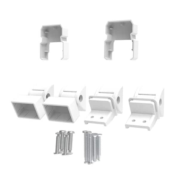 RDI Avalon White Aluminum Tristan Bracket Kit Stair 2 Top and 2 Bottom Brackets