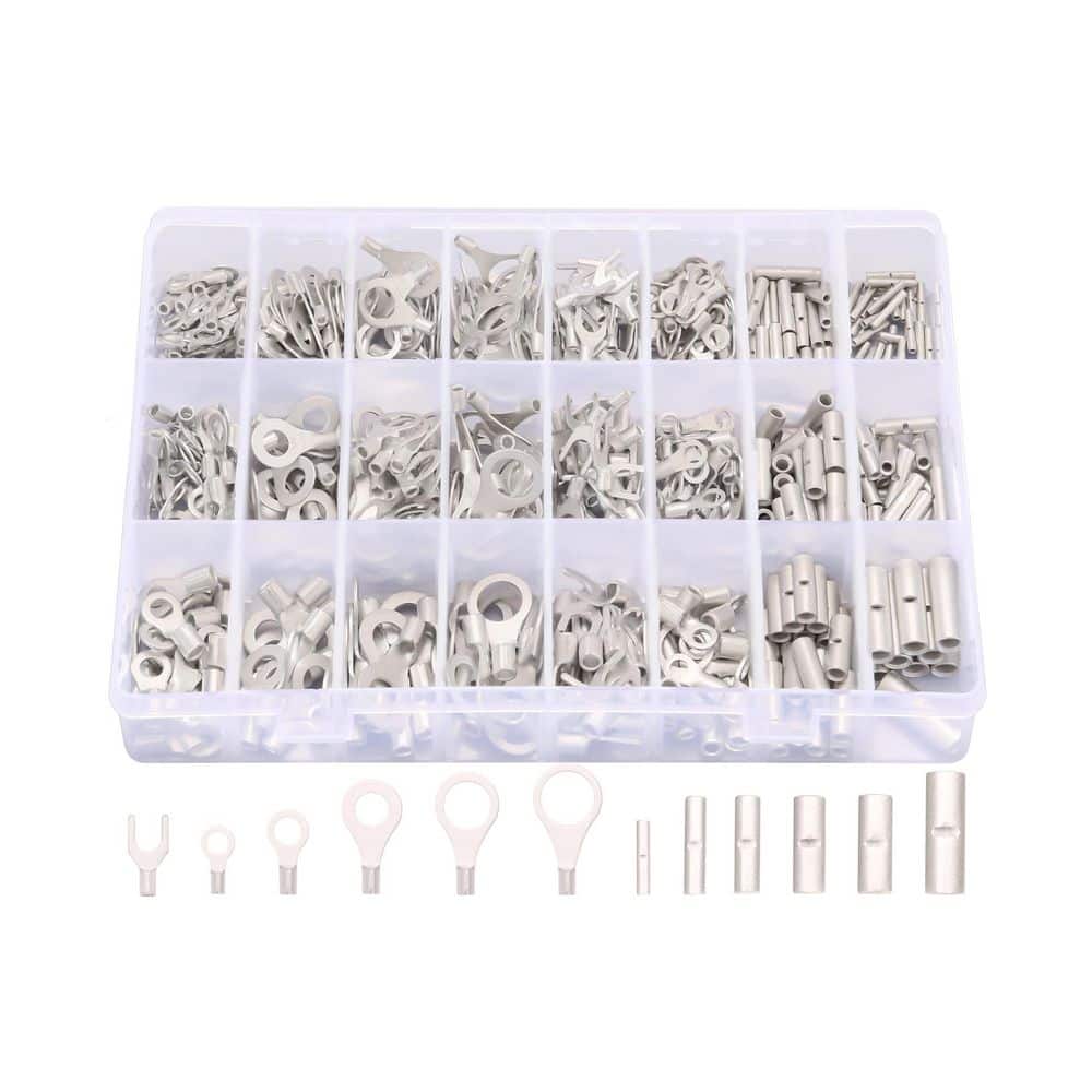 600 Pieces Non Insulated Ring Terminal Kit, WG 22-10 Seamless Uninsulated Butt Splice Wire Terminals Assortment price history on PriceWatchPro