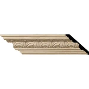 MLD171004 2 3/8 in. x 2 1/8 in. x 94-1/2 in. Cherry Acanthus Leaf Carved Wood Moulding