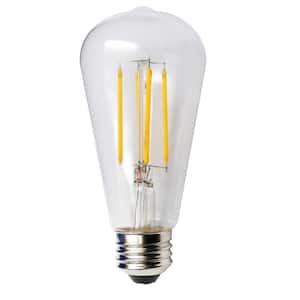 60-Watt Equivalent 5-Watt ST19 Dimmable LED Clear Filament Antique Vintage Style Light Bulb 2700K 85043