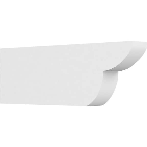 Ekena Millwork 3 in. x 8 in. x 24 in. Standard Crestline Architectural Grade PVC Rafter Tail Brace