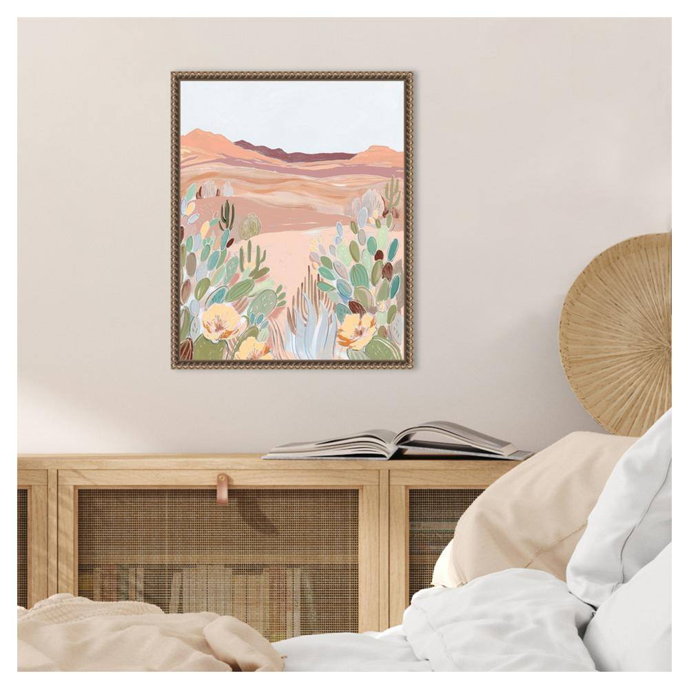 Warm Sunbaked Desert II Bronze Framed Canvas Wall Art