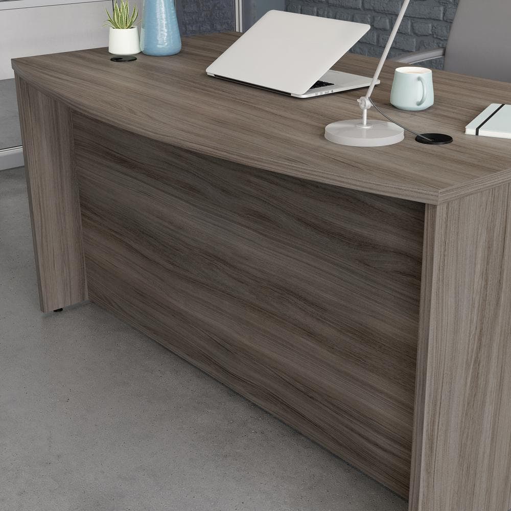 Hudson Elm 60'' Bowfront Executive Desk with Melamine Top