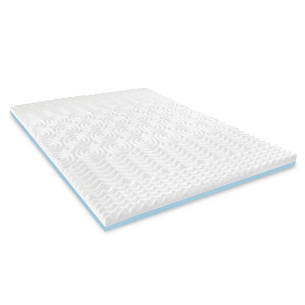 BODIPEDIC Essentials 3 in. King Reversible Dual Sided Memory Foam Mattress Topper