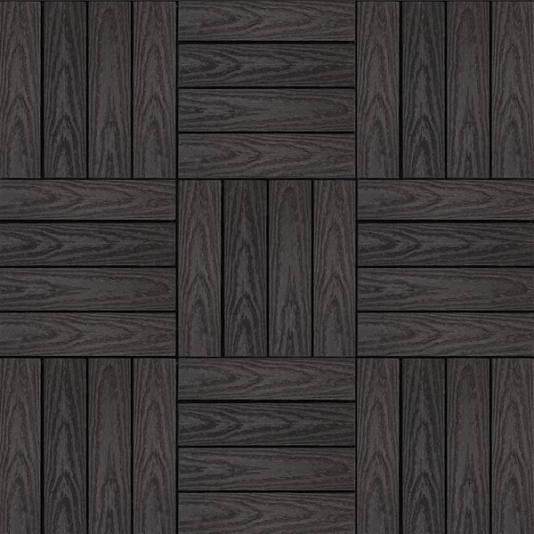 NewTechWood UltraShield Naturale 1 ft. x 1 ft. Quick Deck Outdoor Composite Deck Tile Sample in Indonesian Merbau