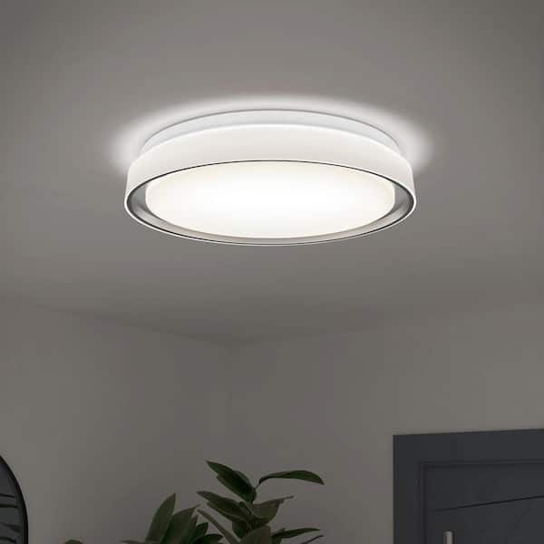 Artika Niko 15.5 in. 1 Light White 5CCT Integrated Selectable LED Flush Mount Ceiling Light