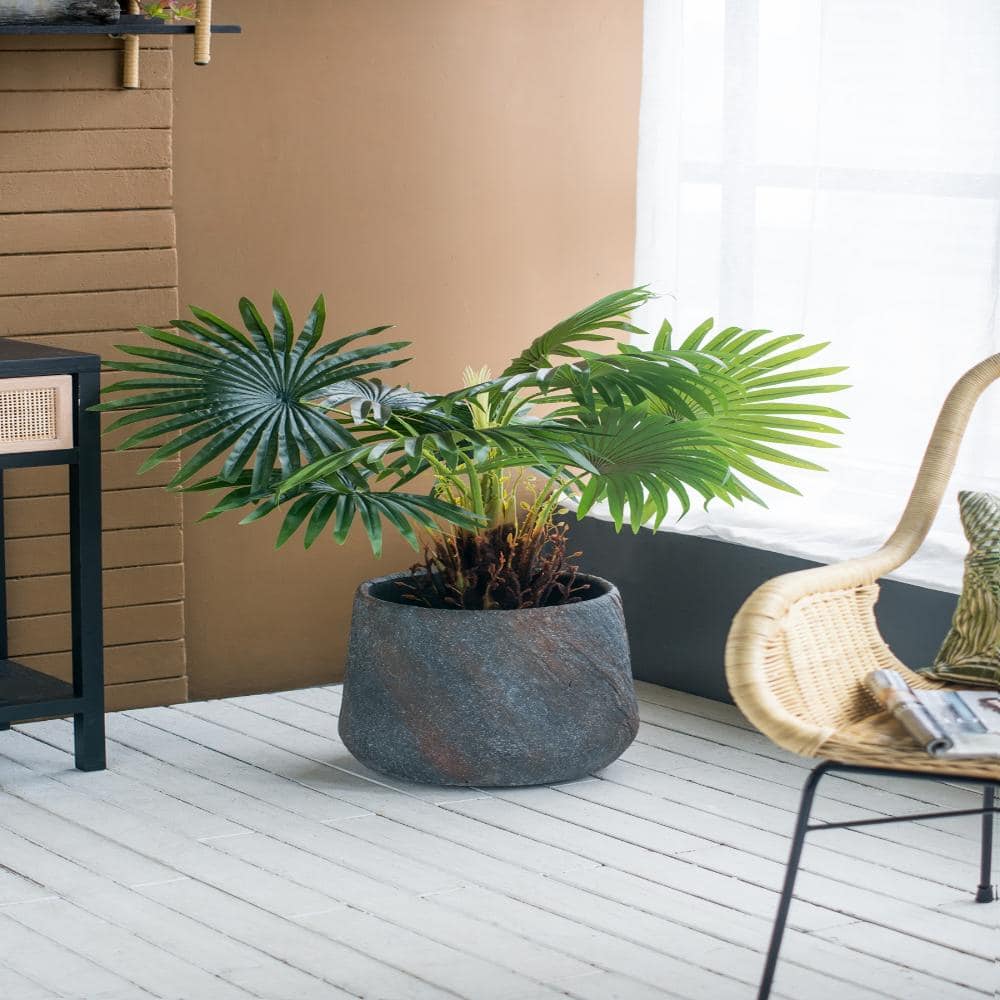 "Large Cement Planter 14.2x14.2x13.4"", Indoor Outdoor Garden Decor｜Single" price history on PriceWatchPro